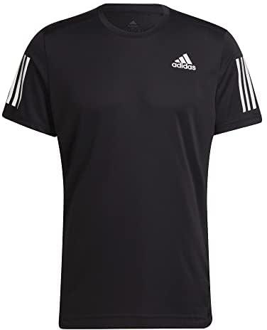 adidas Male Adult Own The Run T-Shirt, Black/Reflective Silver, XS