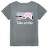 Take A Hike Printed T-Shirt Grey/Pink/White
