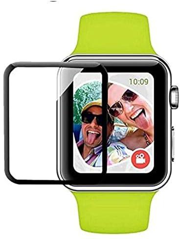 Apple Watch 42mm Screen Protector, 3D Curved Edge Full Coverage Tempered Glass Screen Protector for Apple Watch Series 1/2/3