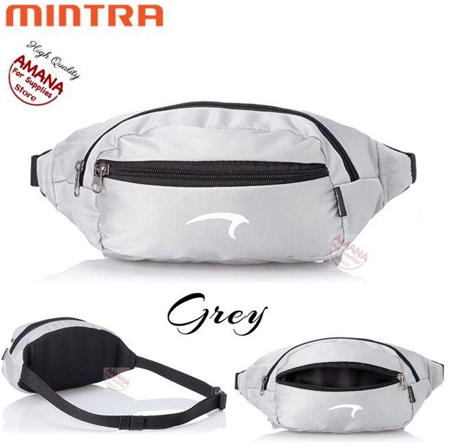 Mintra BIG (Waist Bag) - WATERPROOF - PRACTICAL & CONVENIENT - Gray - 1 Piece