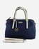 Joy & Roy Textured Leather Handbag - Navy Blue