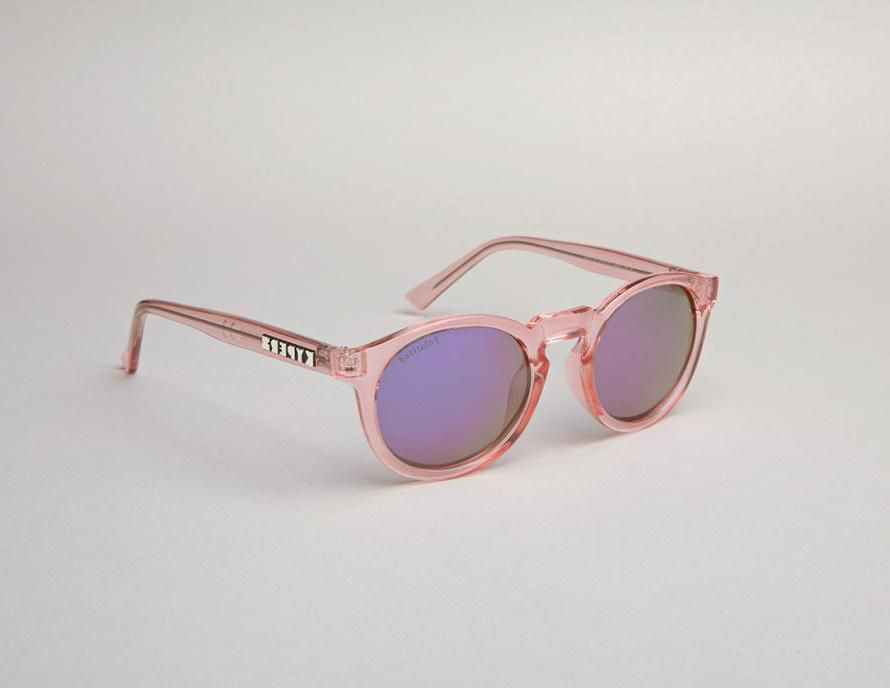 Kypers Polarized Sunglass - Pink Transparent Frame with Purple Mirror