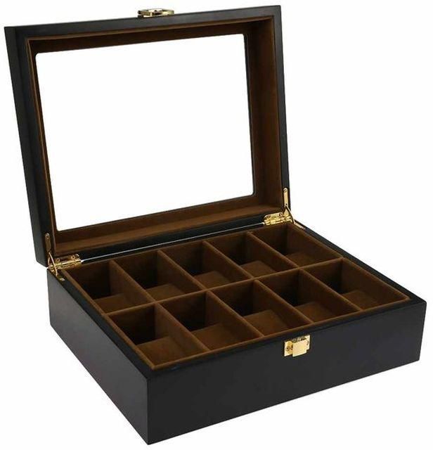 10Slots Wooden Watch Organizer Display Box+zigor Special Bag