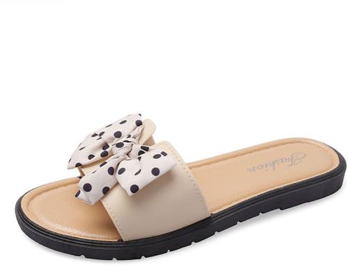 Kime Ribbon Polkamis Sandals SH31153 - 3 Sizes (Black - Cream)