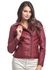 ONLY Red Mixed Materials Biker Jacket For Women