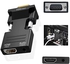 مايكرووير محول HDMI الى VGA مع صوت ستيريو 3.5 ملم، محول دونجل فيديو انثى نشط الى VGA ذكر 1080p للابتوب والكمبيوتر وبلاي ستيشن 3 واكس بوكس اس تي بي بلو راي دي في دي تي في ستيك روكو
