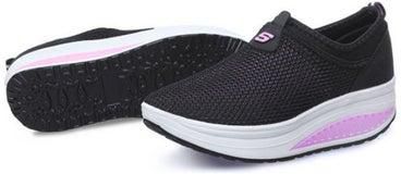 Spring And Summer Air Permeable Rocking Shoes New Thick Bottom Breathable Sports Leisure Surface With Muffin purple