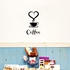 Generic Removable DIY Kitchen Home Wall Art Sticker Decor Coffee Cup Heart Letter Decal-Black