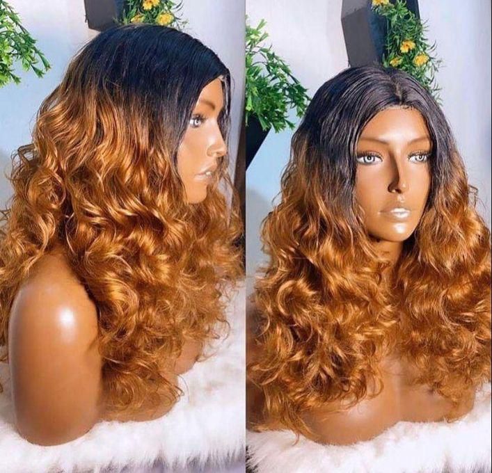 Curls Bouncy Curls Wig With Closure Black And Gold