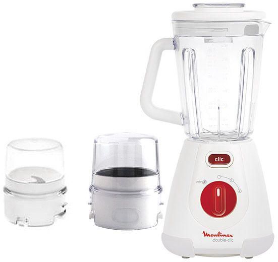 Moulinex Blender Double Clic with Grinder and Chopper, White