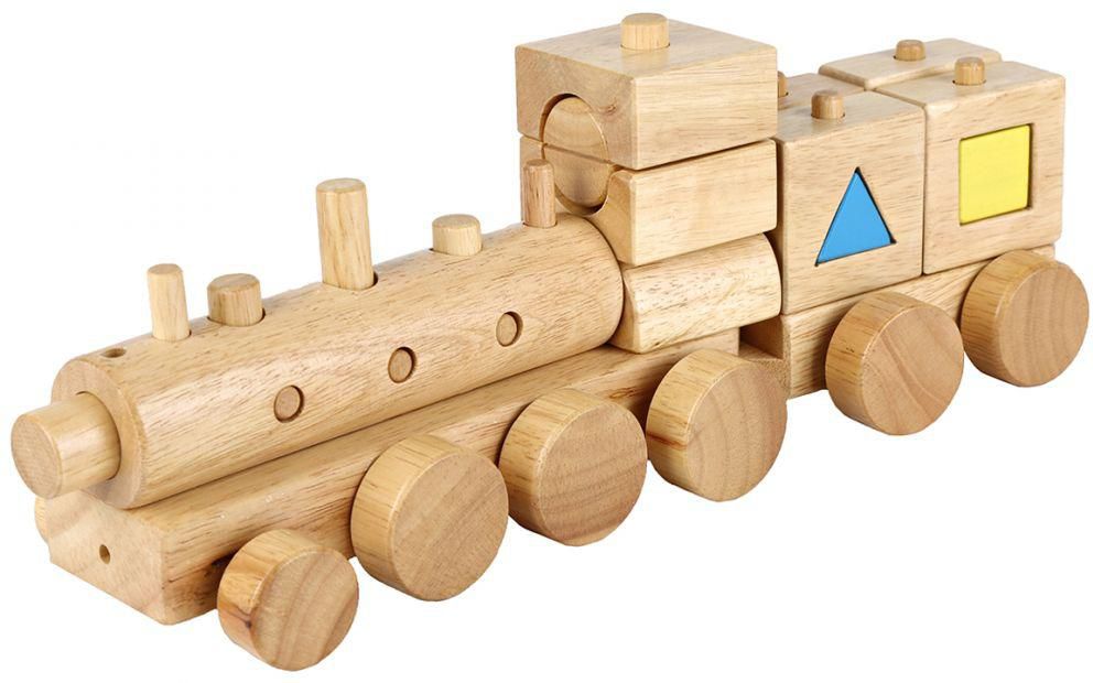 لعبة تركيب القطار الخشبي،  لعمر 3 سنوات