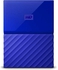 WD 1TB Blue My Passport Portable External Hard Drive - USB 3.0 - WDBYNN0010BBL-WESN