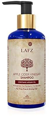 Lafz Apple Cider Vinegar Shampoo. For Frizz-Free And Strong Hair. Protects Hair From Everyday Damage. Fresh And Natural Cider From Himalayan Apples, Pure Botanicals & Argan Oil. 200 Ml