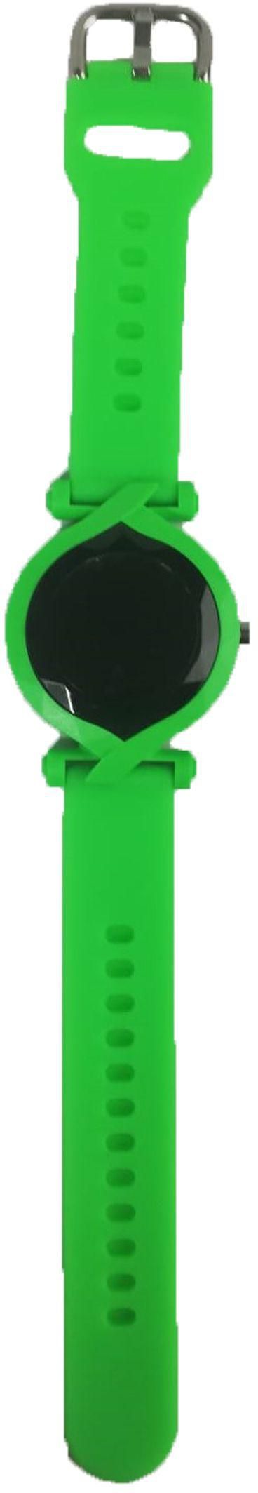 Girls Digital Watch With A Modern Design,green Color Rubber Strap