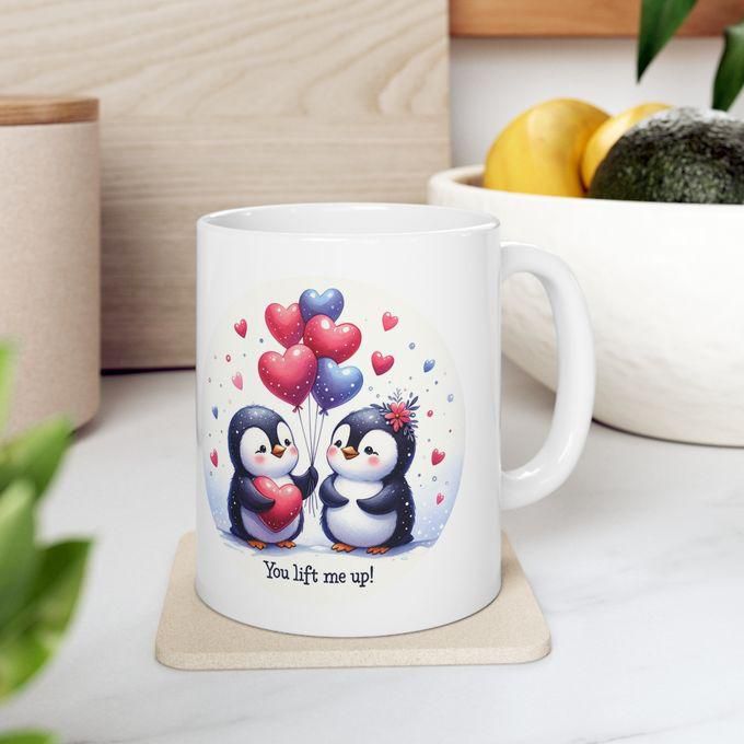 Valentine's Day Penguins Mug