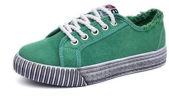 Green Fashion Sneakers For Girls