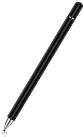 قلم شاشة لمس عالمي 2 في 1 متوافق مع آبل / آيفون / آيباد برو / ميني / إير / أندرويد/سطح جميع شاشات اللمس سعوية - قلم واحد (أسود)