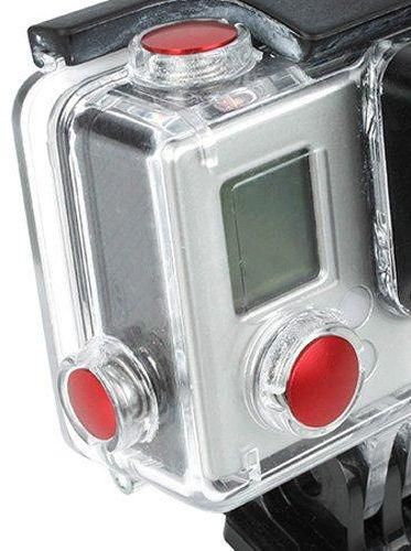 Aluminum Anodized Color Button Set For Gopro 3plus/ Plus Housing - Red