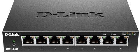 D-Link Dgs-108 Gigabit Unmanaged Desktop Switch - 8-Port