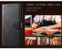 جراب هاتف واقٍ من جلد البقر الصناعي من جيوبويو مع حامل بطاقات لهاتف Oppo Reno 7 Pro 5G (أسود)