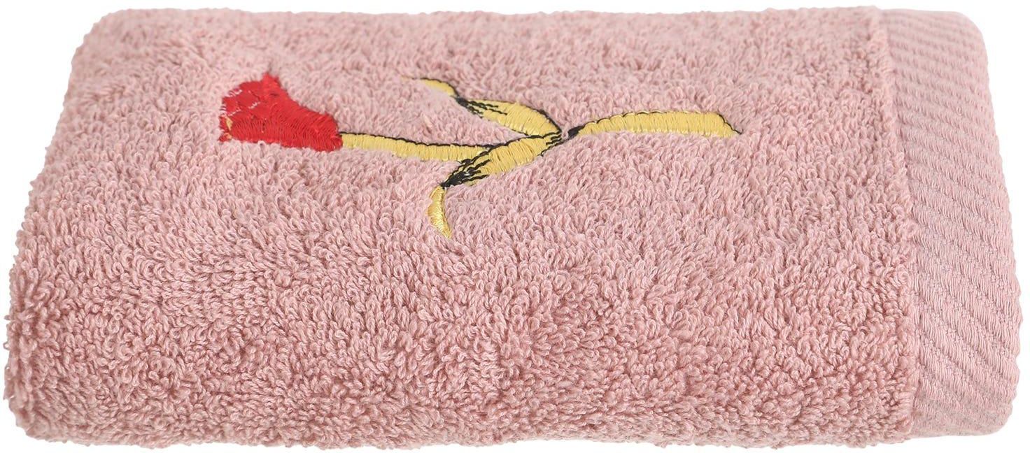 Get Nice Home Embroidered Cotton Towel, 30×50 cm, 100 gm - Cashmere with best offers | Raneen.com