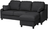 VINLIDEN 3-seat sofa with chaise longue - Hillared anthracite