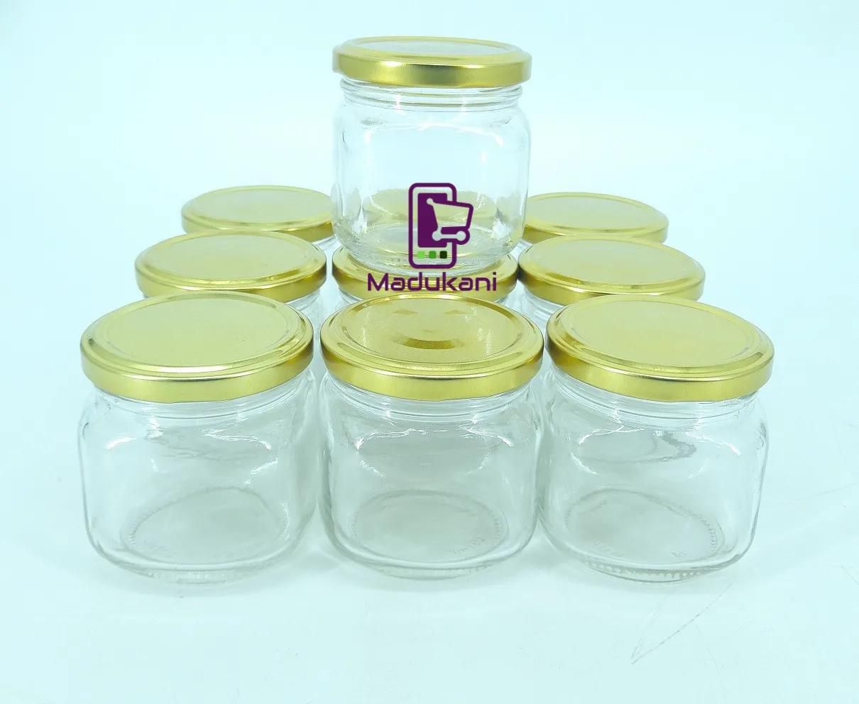 207ml Rounded Square Glass Jars Mason Jars with Pop Lids