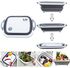 iLife Collapsible Cutting Board with Colander Bigger Size 4-in-1 Multi-function Foldable Kitchen Plastic Silicone Dish Tub Drainers, Sink Storage Washing Draining Basket (Grey)