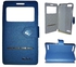 Window View for Huawei G6 With Leather Stand and Magnetic closure-BLUE