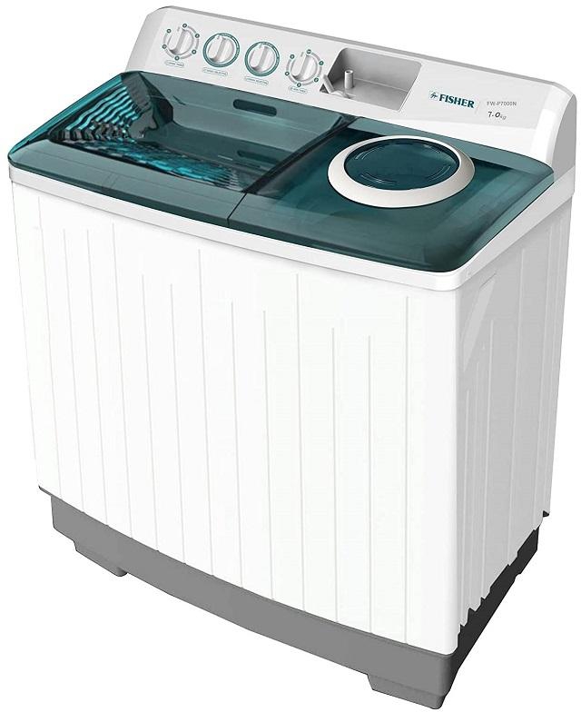 Fisher Twin Tub Washing Machine 12Kg, Dry 7kg, White - FW-P12000N