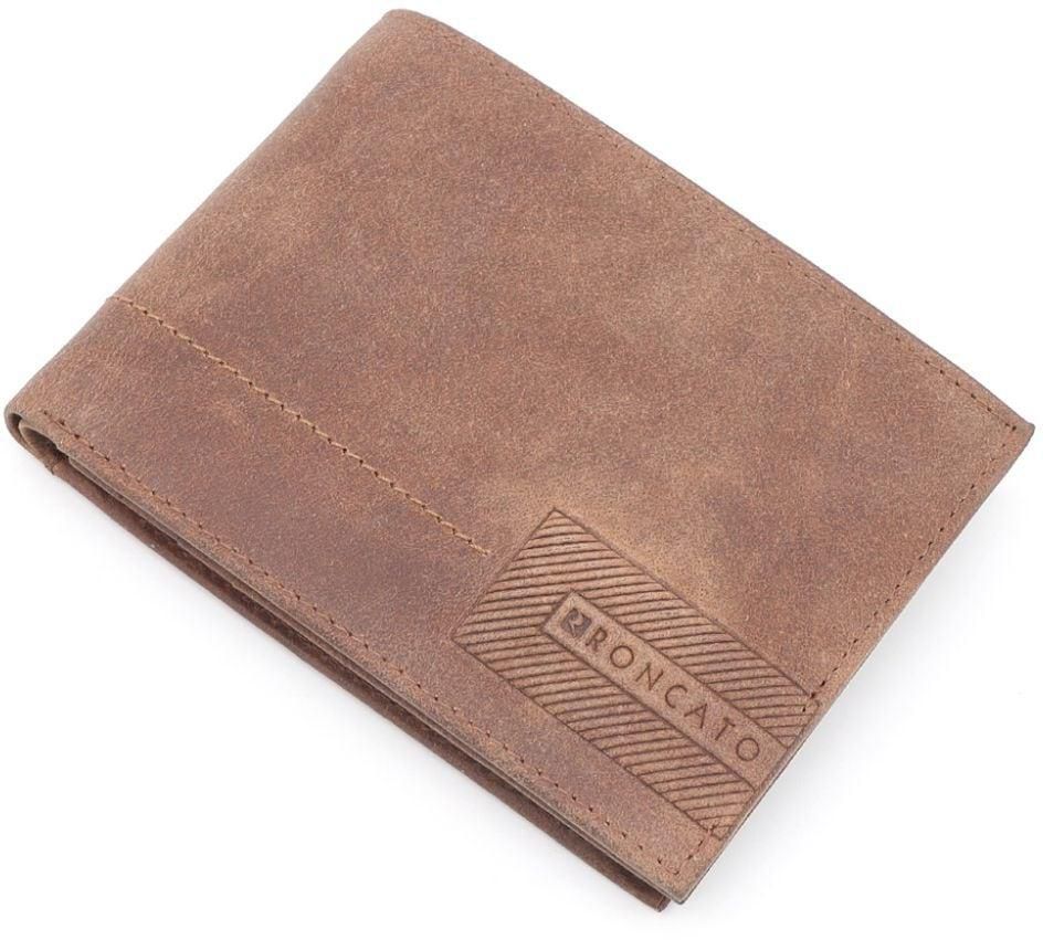 R. Roncato Men&#39;s Leather Wallet, Light Brown