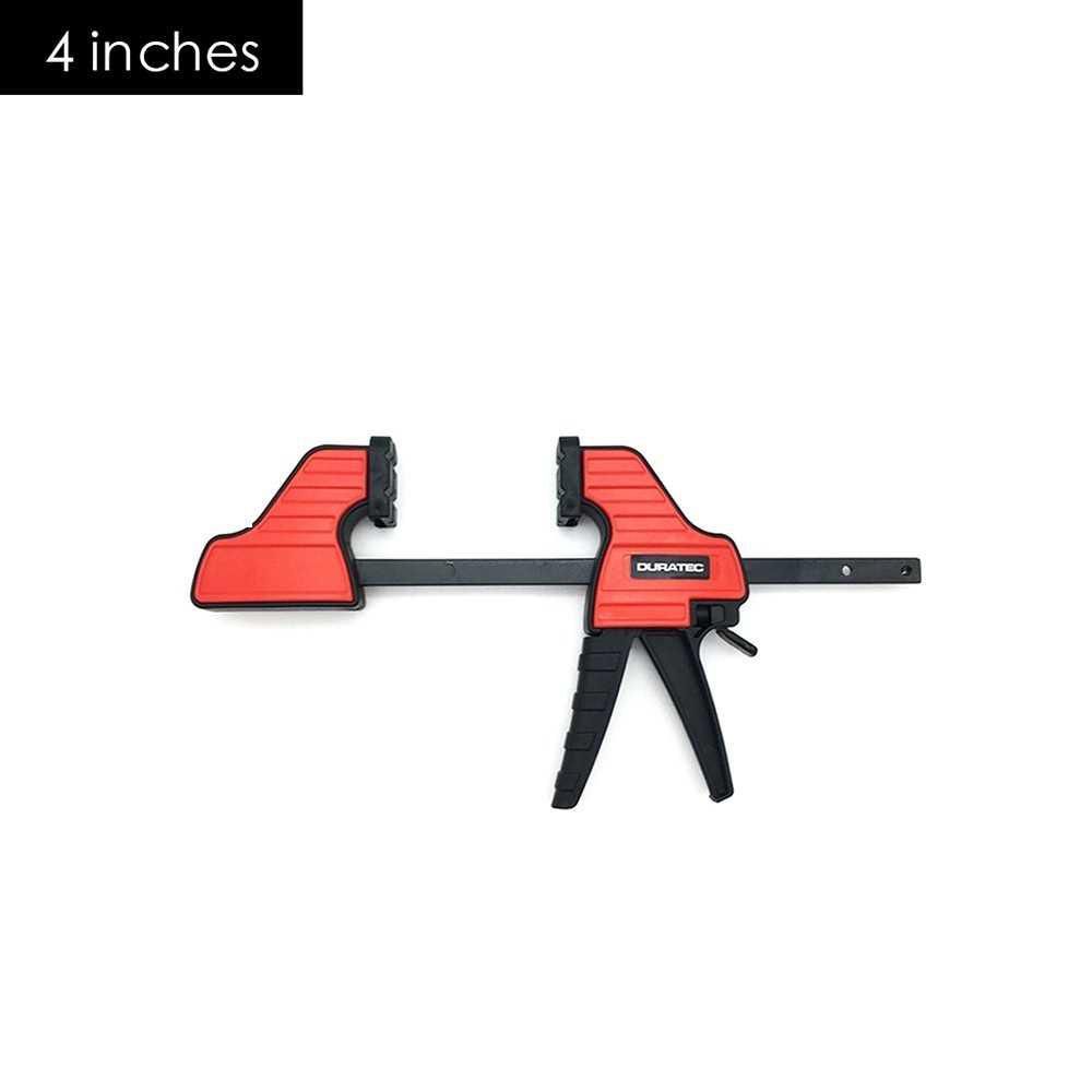 4-Inch Fast Clip Fixing F Fixture Heavy Duty Wood Board Clamp Strong Clamp Woodworking Tool (Red)