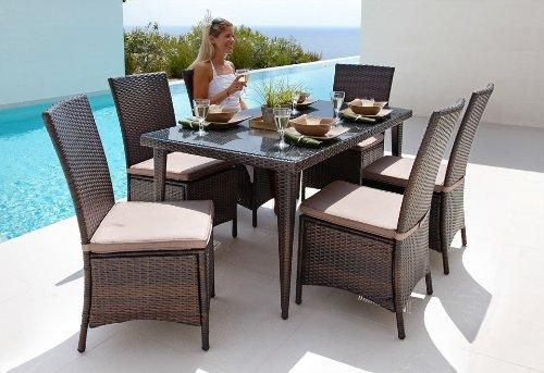 St Tropez 13pc Rattan Garden Dining Furniture Set