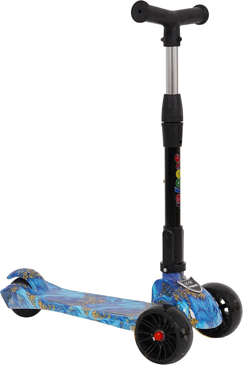 Lovely Baby Foldable Kick Scooter LB 103W For Kids, 3 Wheel Kids Scooter Smart Kick Scooter (Blue)