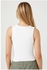 FOREVER21 Women Cotton-Blend Tank Top XS White
