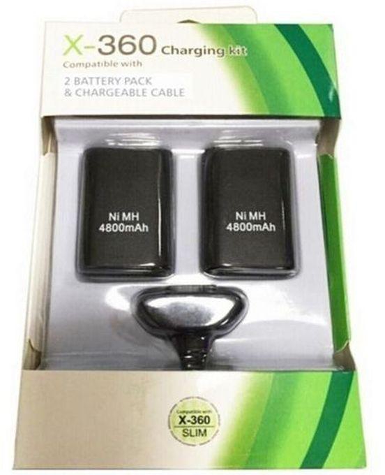 Xbox 360 2 Batteries + Charging Cable