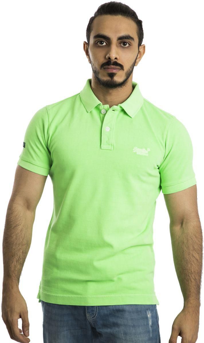 Superdry Polo T-Shirt for Men , Size S , Green , M11MT009F3