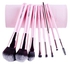 8-Piece Professional Makeup Brush Set With Bag Light Pink/Purple