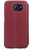 Promate Tama-S6 for Samsung Galaxy S6 Elegant Style Flip Cover with Touch Screen Cut Window - Red