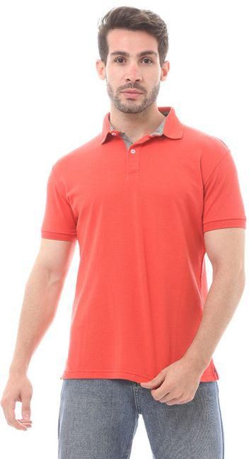 Andora Solid Summer Comfy Red Polo Shirt