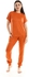 Kady Plain Comfy Slip On Pajama Set - Orange