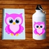 Owls Note Book + Water Bottle - 500ml
