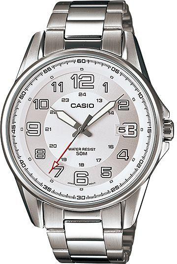 Casio Men`s White Dial Metal Band Watch [MTP-1372D-7BVDF]