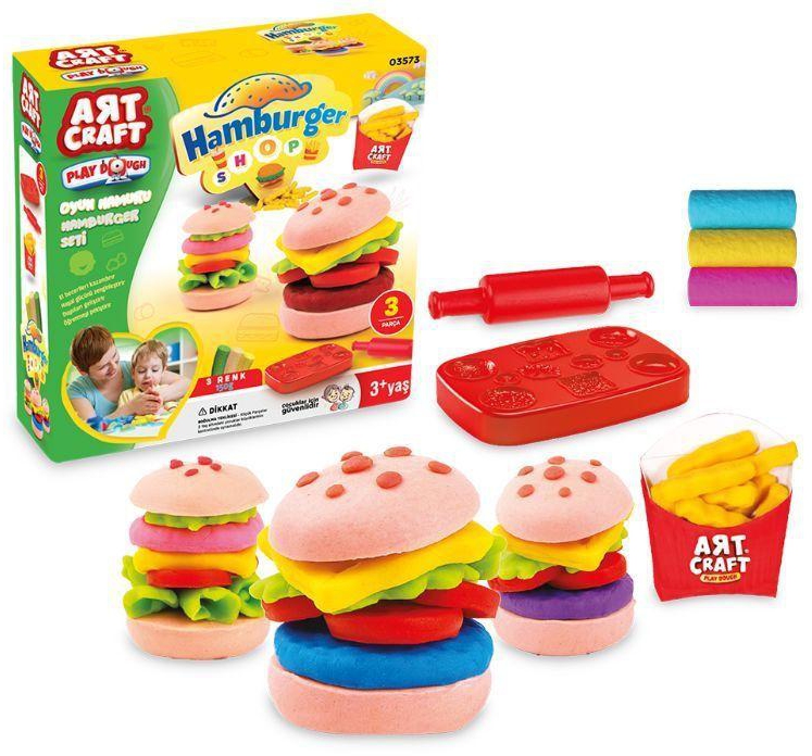 Dede - Art Craft Hamburger Play Dough Set - 150G- Babystore.ae