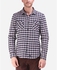 Ravin Checkered Shirt - Two Front-Pockets-Navy Blue