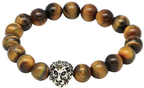 Bracelet Made Of Tiger Eye Stone , 18Cm , Unisex , Multi-Colors