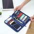Long Card Bag And Wallet For Women And Men For Travel.Dark Blue.