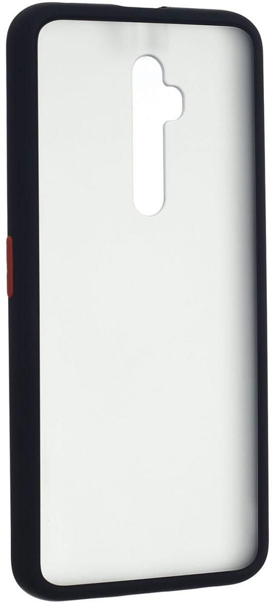 Soft Touch Transparent Hard Back Cover With Colored Silicone Edges For Oppo Reno 2Z & Oppo Reno 2F - Black Red