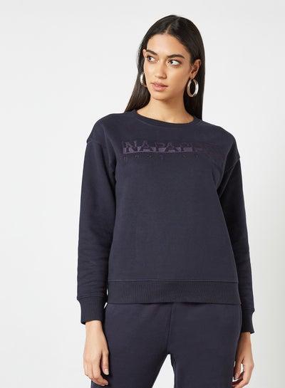 Embroidered Logo Pullover Navy