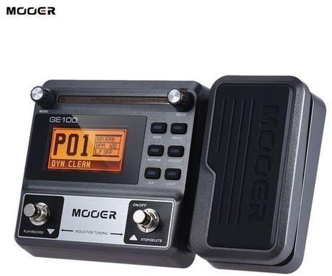 Mooer GE100 Guitar Multi-effects Processor Effect Pedal With Loop Recording(180 Seconds) Tuning Tap Tempo Rhythm Setting Scale & Chord Lesson Functions